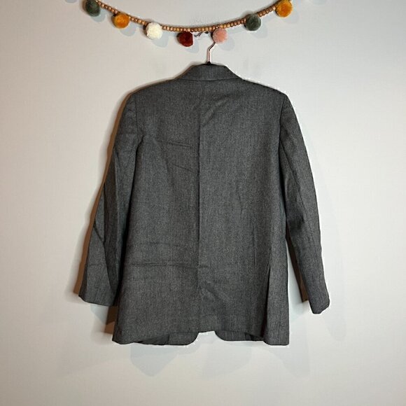 Vintage grey wool blazer jacket - Picture 4 of 4